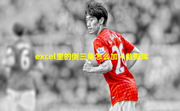 excel里的倒三角怎么加入数据库