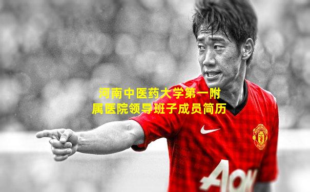 河南中医药大学第一附属医院领导班子成员简历